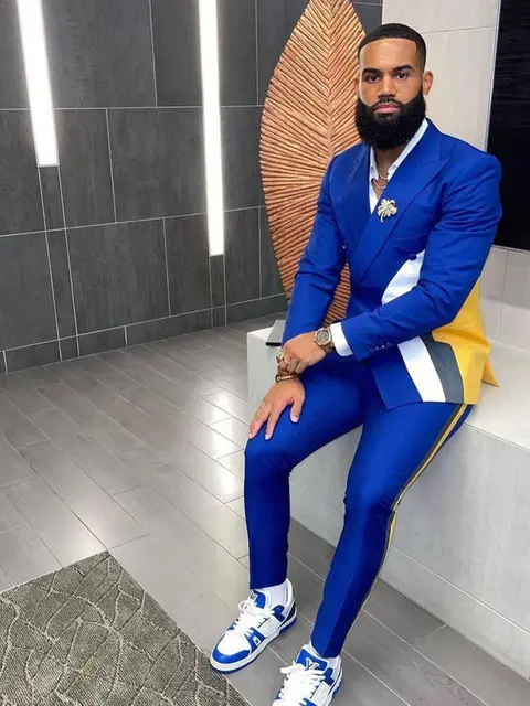 Pantalon Traje Hombre Conjunto De Traje Ajustado De Piezas Para