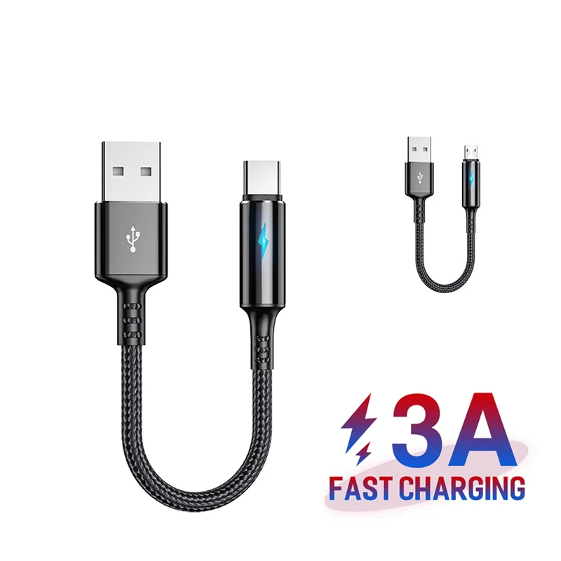 Short USB C Cable Fast Charging Data Cord for Mobile Phone