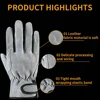 Work Gloves Leather Workers Work Welding Safety Protection Garden Sports Motorcycle Driver Wear-resistant Wood Cutting 4