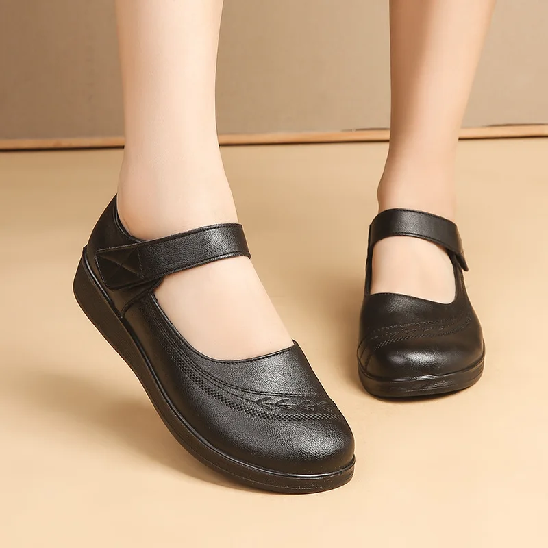 Comfort Shoes Footwear For Ladies New Black Flat Spring Shoes