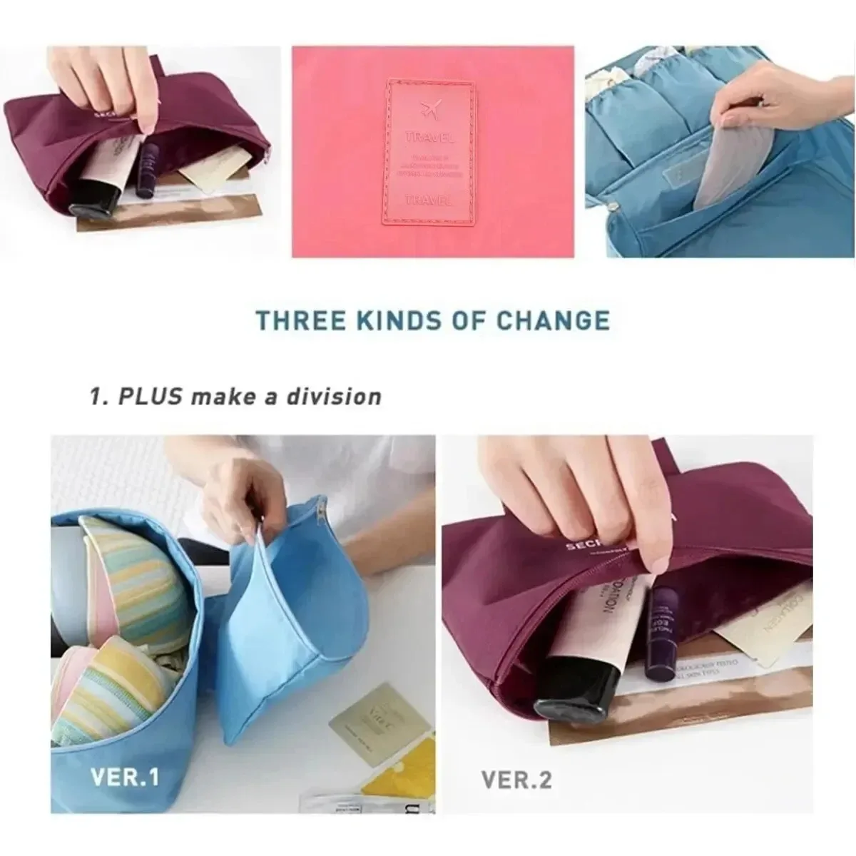 Multi-functional Portable Travel Organizer Bag Bra Underwear Brganizer Bag Outdoor Travel Makeup Bag Clothing Organizer Bag 3