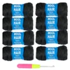 5 Roll Black Brazilian Wool Hair Acrylic Yarn For African Synthetic Braiding Hair Extension for Women Black 1