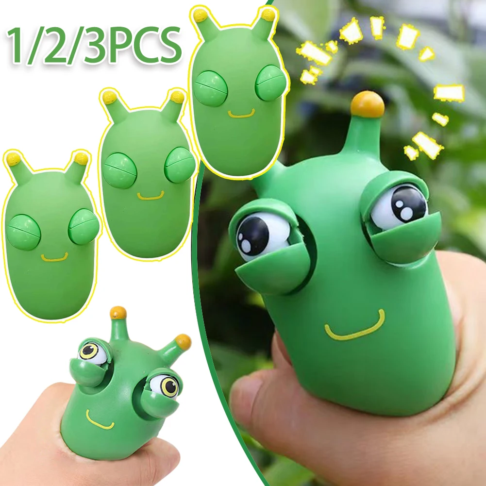 Jouet de décompression, pincement, Squishy, yeux verts, ver, Anti-Stress,  Fidget, cadeau de fête de noël pour enfants - AliExpress