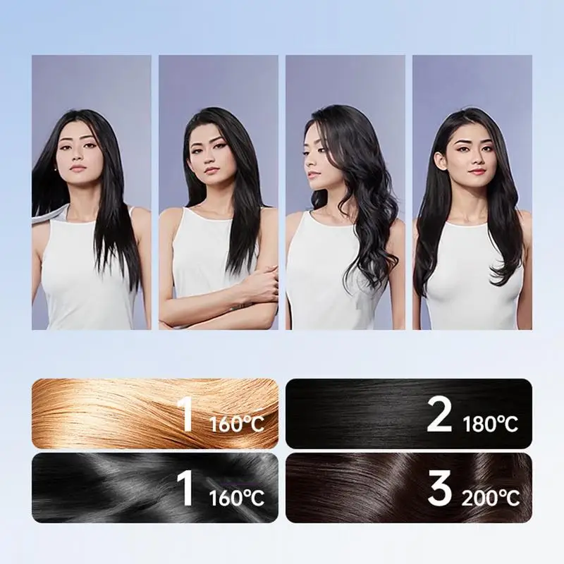 cordless hair straightener 200 Million Negative Ion Hair Straightening Brush with LED Temperature Display Hot Comb Hair Styling