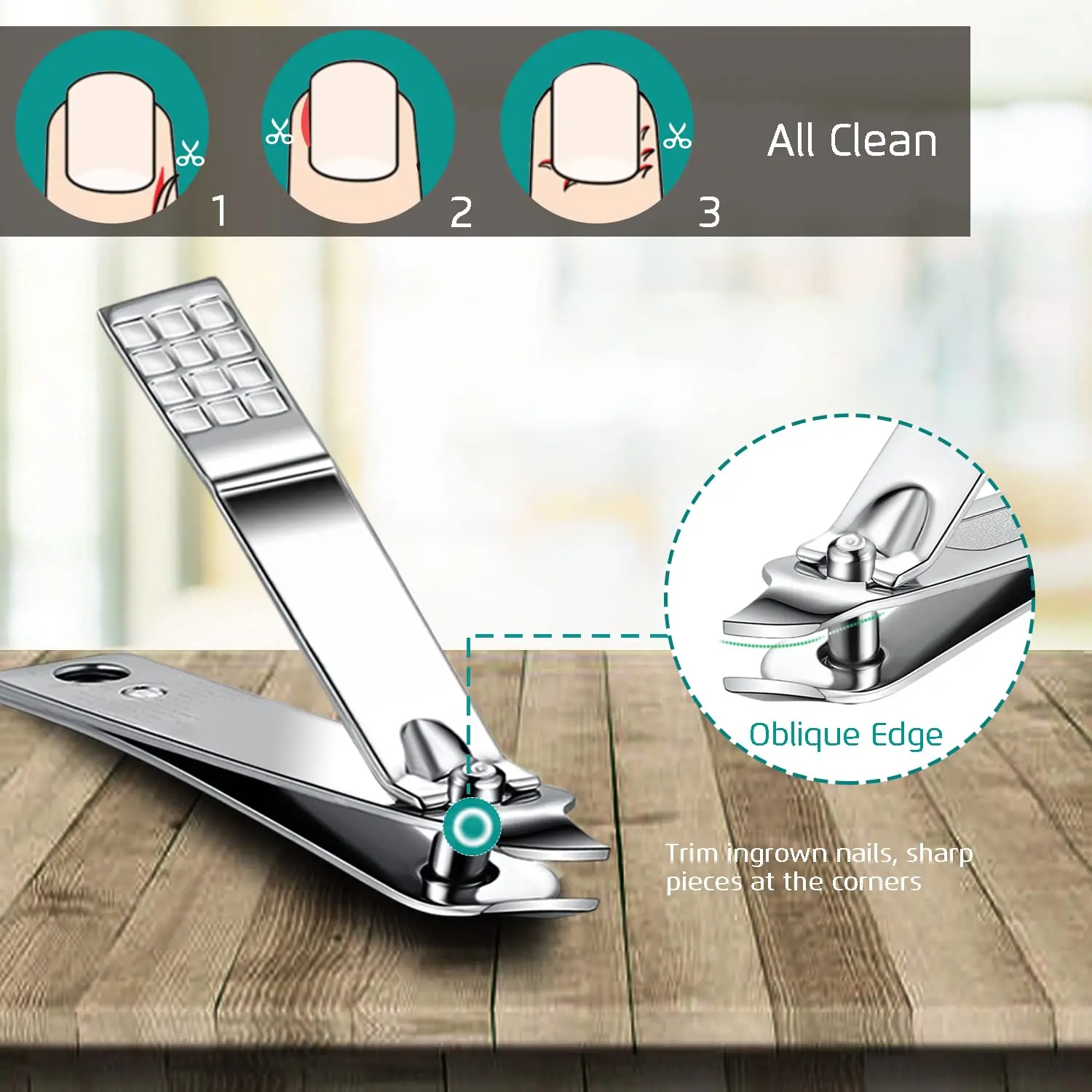 Professional Stainless Steel Nail Clippers Manicure Set