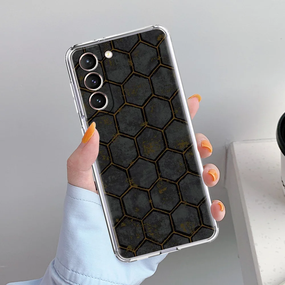 Honeycomb Pattern Soft Clear Phone Case