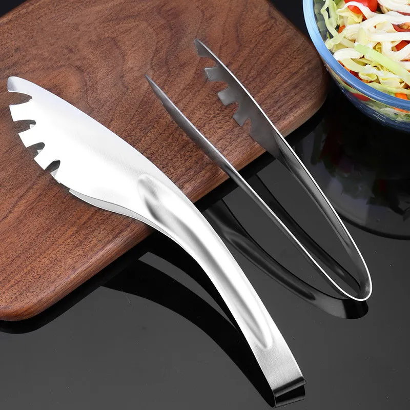 1Pcs Stainless Steel Toothed Noodle Clip Multifunctional Pasta Spaghetti Tongs Food Clips Cookware Kitchen Accessories for Gifts