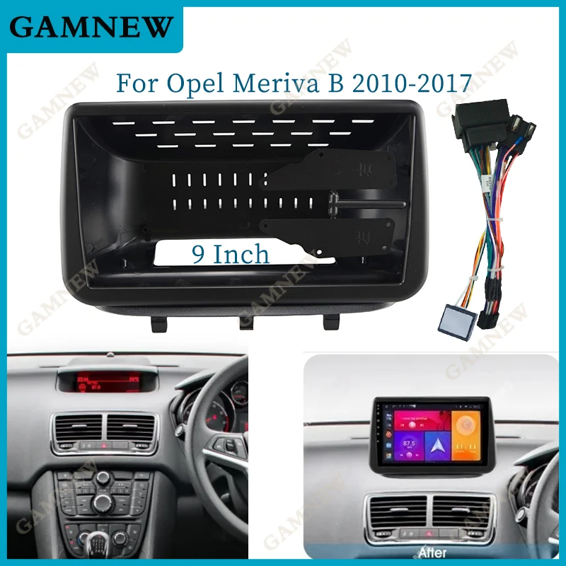 

9 Inch Car Frame Fascia Adapter Canbus Box Decoder Android Radio Dash Fitting Panel Kit For Opel Meriva B 2010-2017