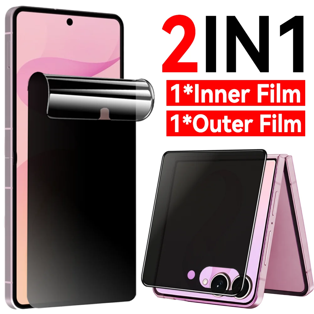 6-in-1 Anti-Spy Hydrogel Privacy Screen Protectors - Soft TPU Protective Film