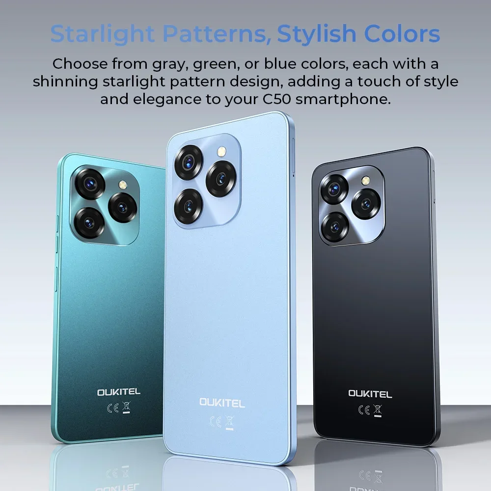 スマートフォン,5g,Oukitel-C50インチ,HD,ドロップスクリーン,50 MP