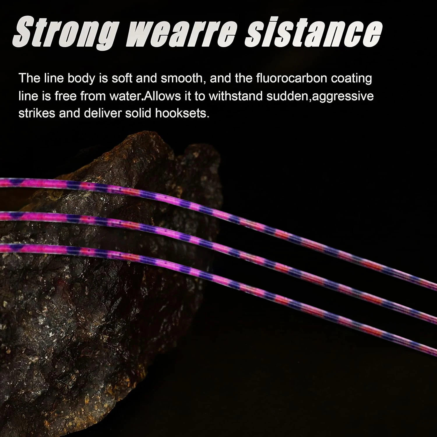 Invisible Spotted Fishing Line 3-36LB Purple Bionic Invisible Monofilament Nylon Speckle Fluorocarbon Coated Line 3000M Pesca