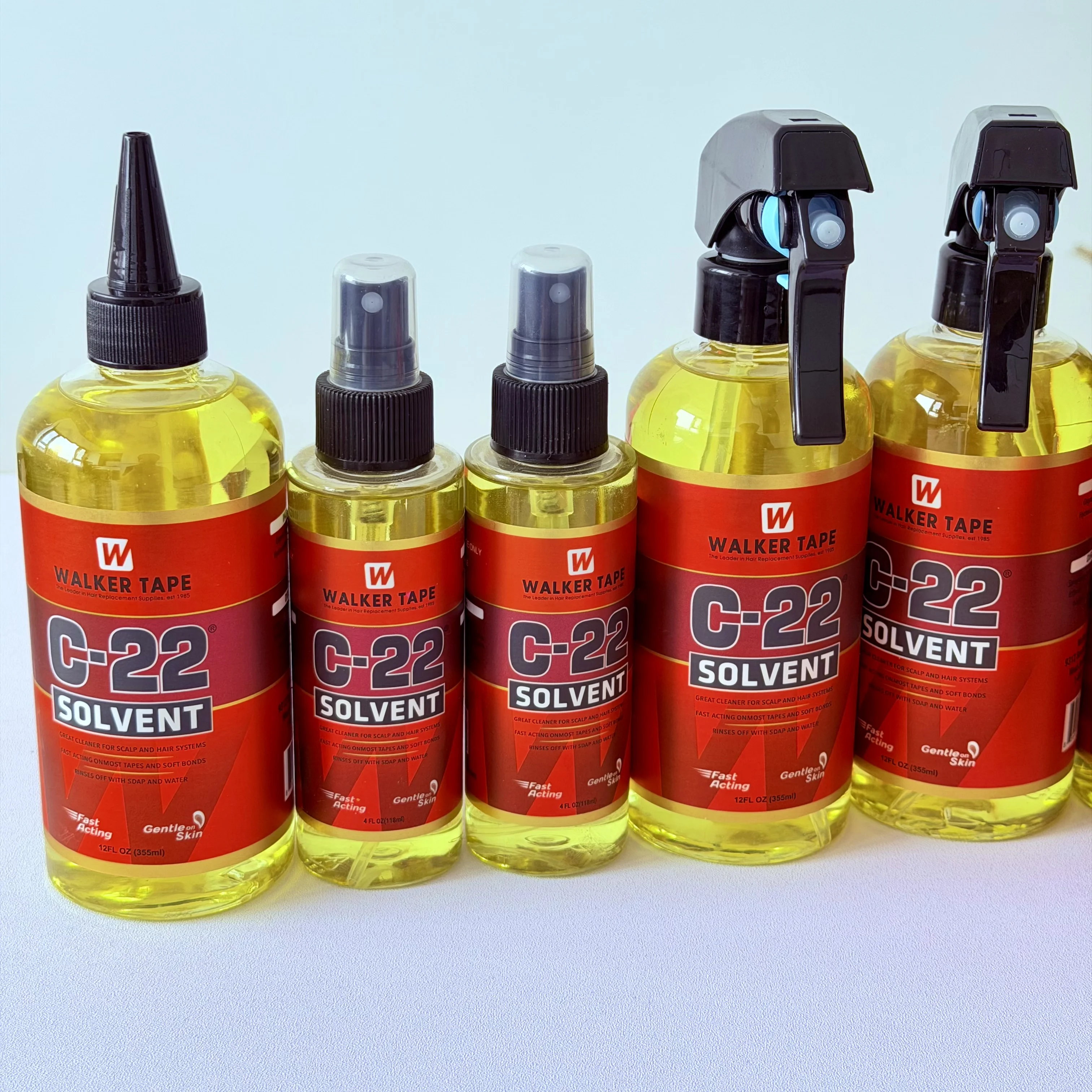 Walker Tape C-22 Solvent 4oz/12oz Spray Adhesive Remover for Lace Wig Hair System Tape Glue Fast Acting Gentle on Skin