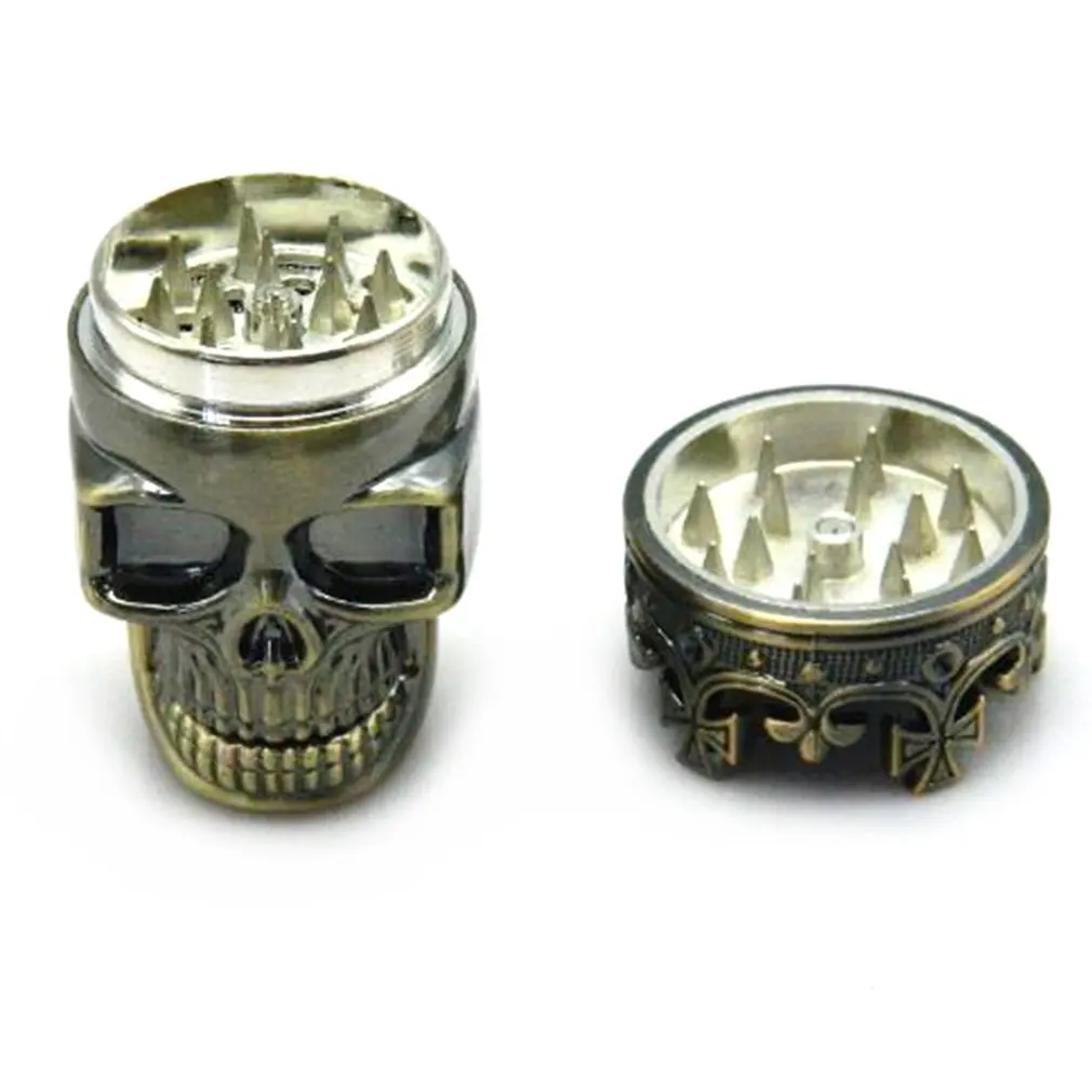 Hot 3 Strati Mini Skull Head Shape Grinder Portatile Tabacco Herb Spice Crusher Narghilè Accessori Per Sibaret Kruiden Tabak Grinder