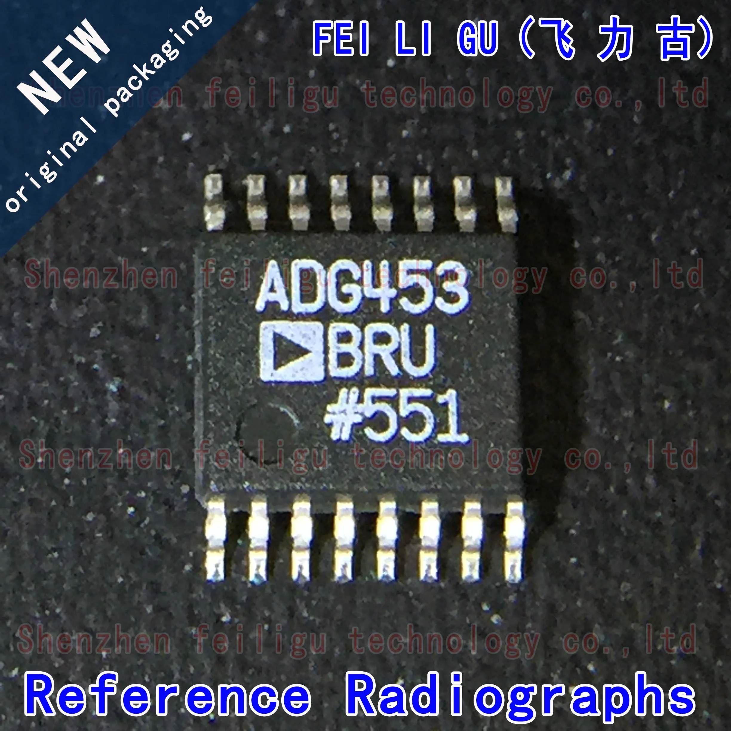 1~30PCS 100%New original ADG453BRUZ-REEL7 ADG453BRUZ ADG453BRU ADG453 Package:TSSOP16 analog switch/multiplexer chip