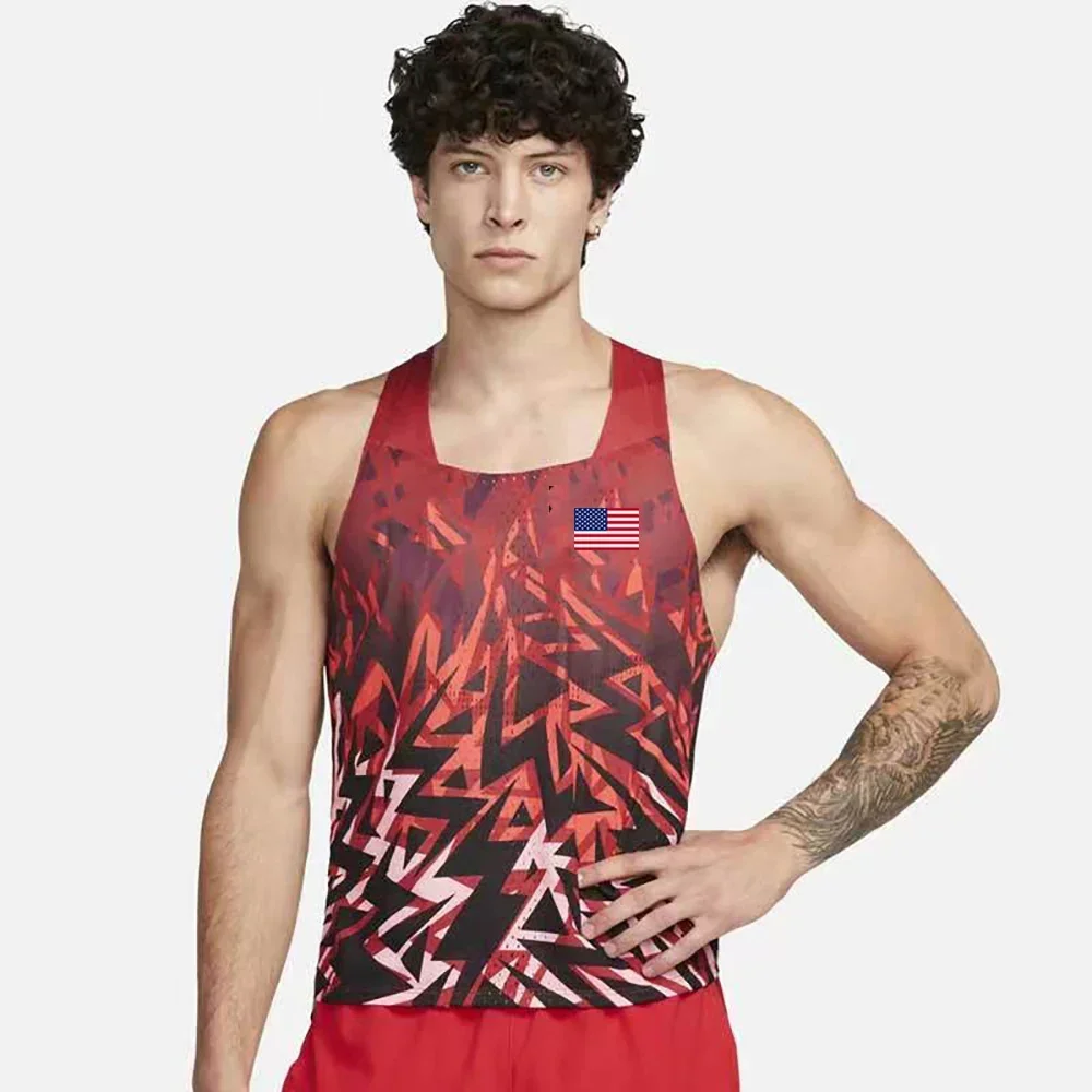 

Brand Run Athletics Tank Top Runnning Speed Singlet Fitness Shirt Mens Clothing Guys Sleeveless Vest Athlete Track Field Singlet