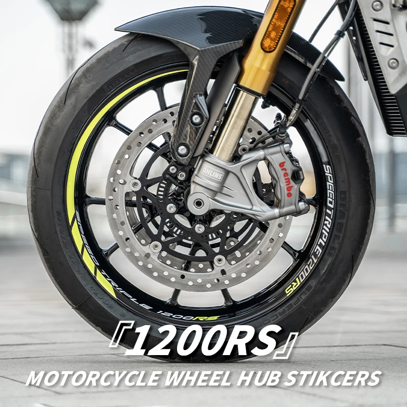 Used For Triumph 1200RS Bike Rim Decoration Safety Reflective Stickers Of Motorcycle Accessories Wheel Hub Stickers Kits wheel hub stickers kits used for sym maxsym400 motorcycle rim decoration reflective safety decals can choose color