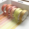 8Pcs/box Pure Color Basic Style Decoration Washi Masking Tape Creative Scrapbooking Stationary School Supplies 5