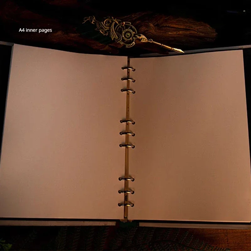 Molshine Journal De Dragon En Relief 3D A5 (7,3" X 5,1"), Carnet Gravé En Résine, 100 Feuilles Vierges, Carnet De Voyage à Couverture Rigide, Bon Pour L'écriture, Carnet De Croquis, Cadeau (Vert