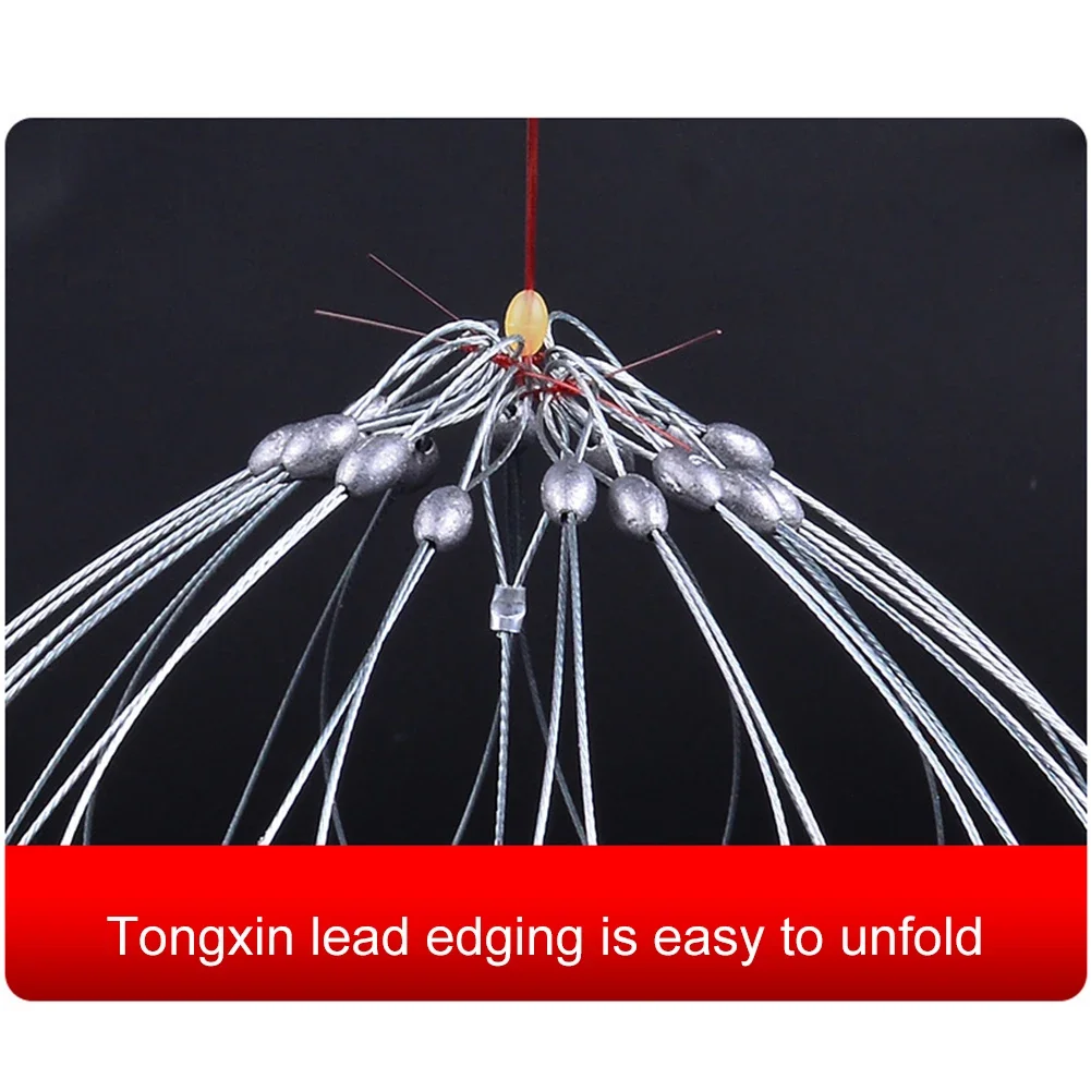 Fishing Net Cage Automatic Open Closing Fishing Crab Trap Net Steel Wire Collapsible Outdoor