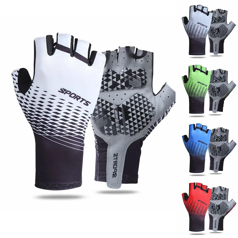 Touch Screen Long Half Fingers Gel Soft Sports Cycling Gloves MTB Road Bike Racing Glove Women Men Bicycle Gloves S02 Breaking 6