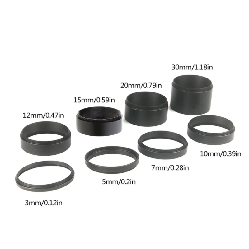 천문학 전문 망원경 천체 사진용 익스텐션 튜브 키트, M48, M42, 3mm, 5mm, 7mm, 10mm, 12mm, 15mm, 20mm, 30mm, M48, M42 x 0.75