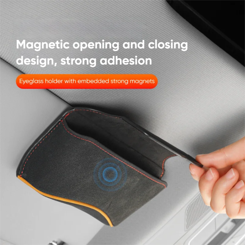 Premium Suede Car Visor Sunglasses Organizer Box