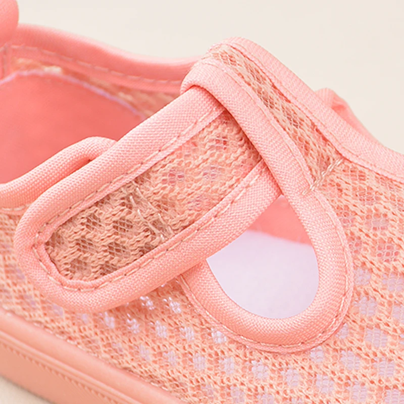 Summer New Boys and Girls Color Soled Net Shoes Soft Bottom Sandals Casual Hollow-out Breathable Sneakers EKF06 4