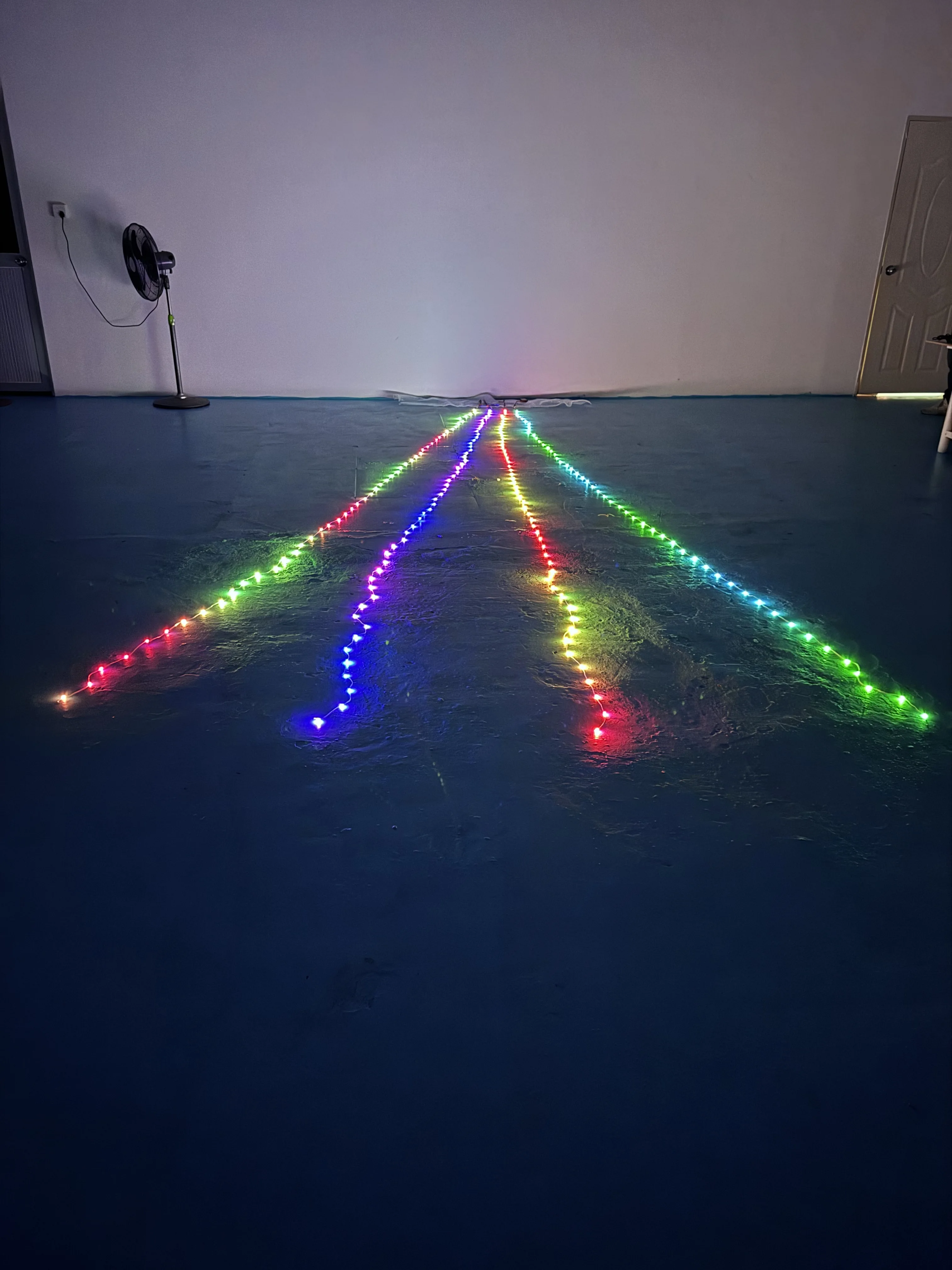 5M 10M LED String lights for line decoration Big Triangle LED delta Inflatable kite with speed and color control 4