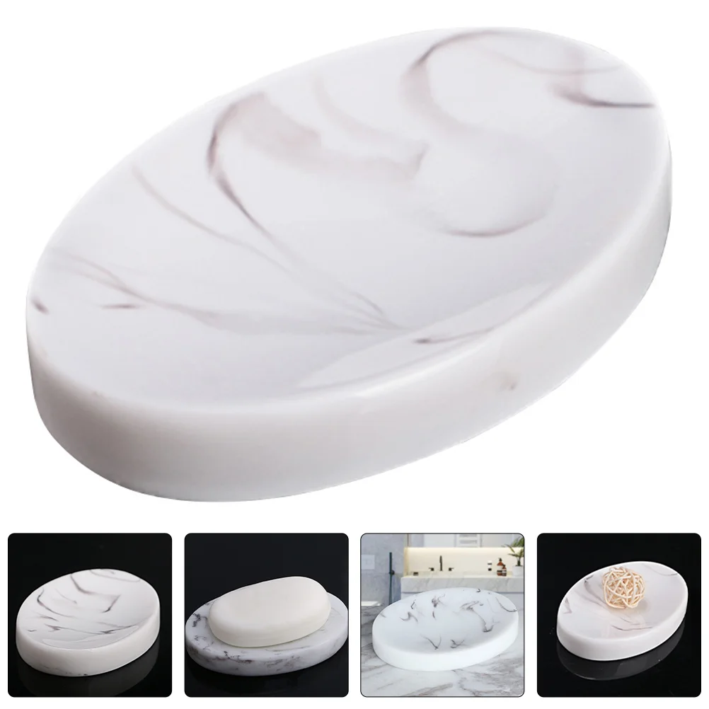 

Marble Soap Dish Bathroom Holder Bathtub Tray Dishes for Bar Decorative Tabletop Container
