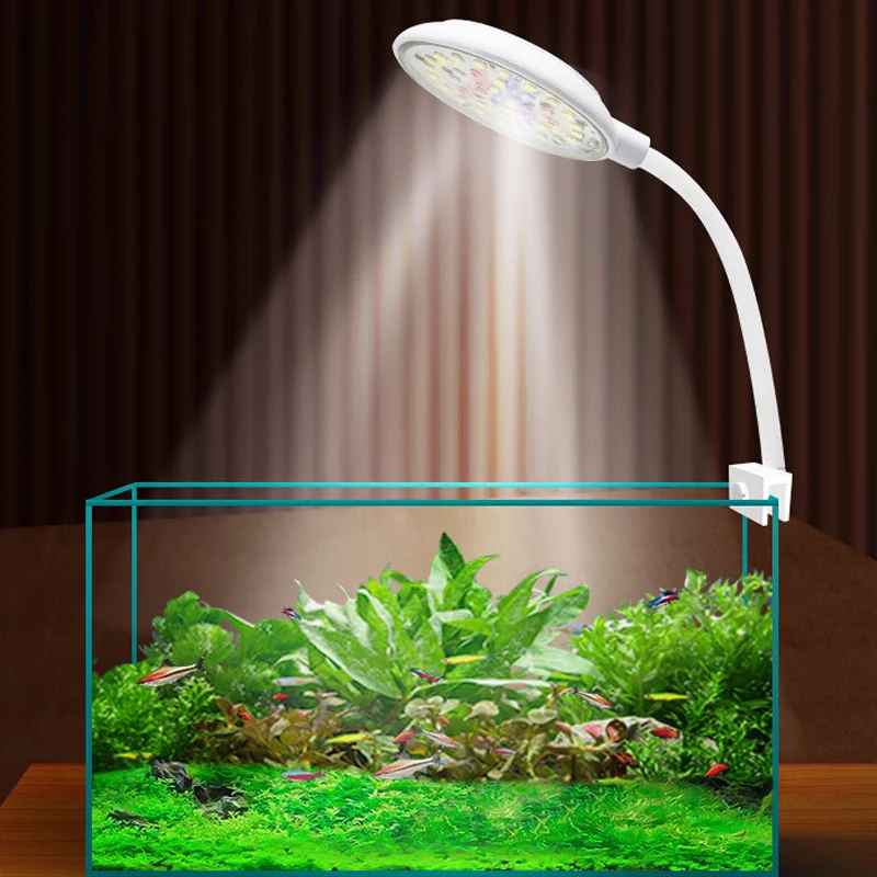 รูปสินค้า ไฟตู้ปลา LED ปรับแสง 3/5/7W เปลี่ยนสีได้ กันน้ำ