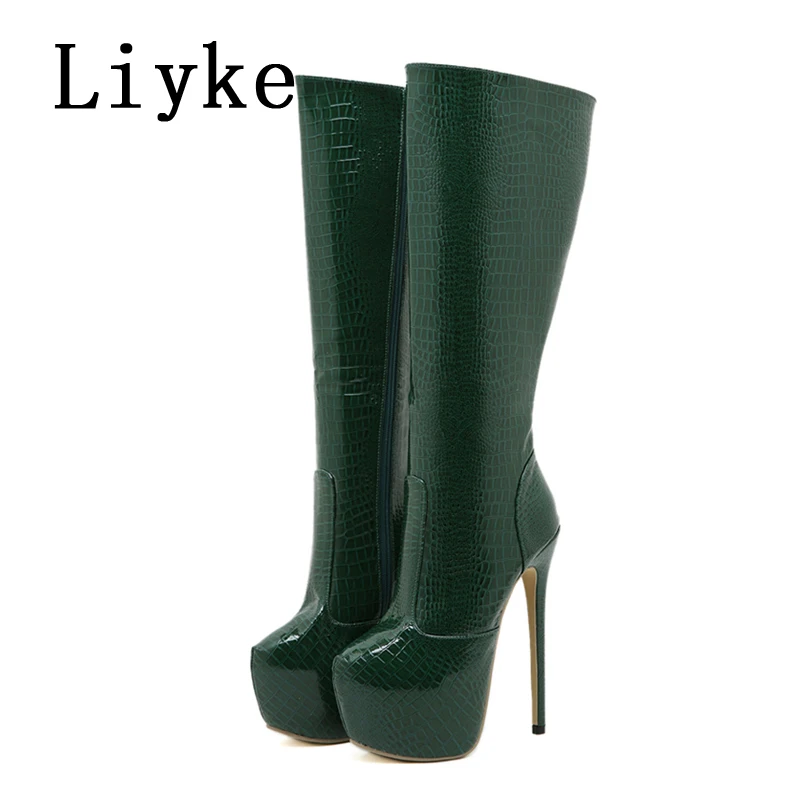 Liyke Sexy 16CM Extreme High Heels Platform Boots For Women - Main Image