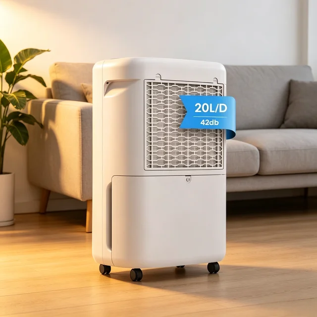 Déshumidificateur 20L/jour pour les pièces jusqu'à 180 m² ㎡   Filtre HEPA, écran tactile WiFi intelligent, réservoir de 4 L 1