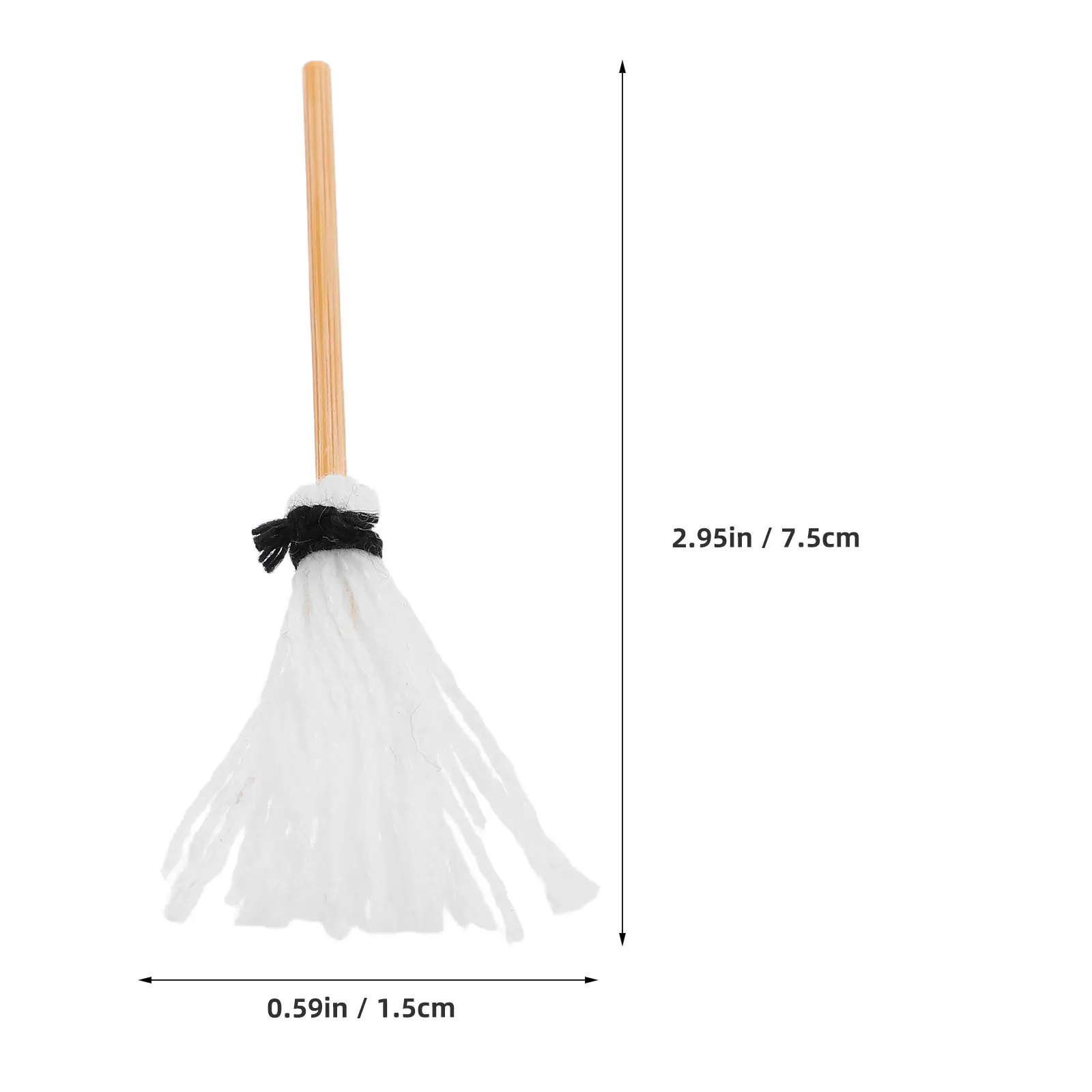 15Pcs 미니 청소 걸레 세트 작은 인형 집 액세서리 DIY 창의적인 놀이 및 장식을 위한 현실적인 미니어처 가정 용품