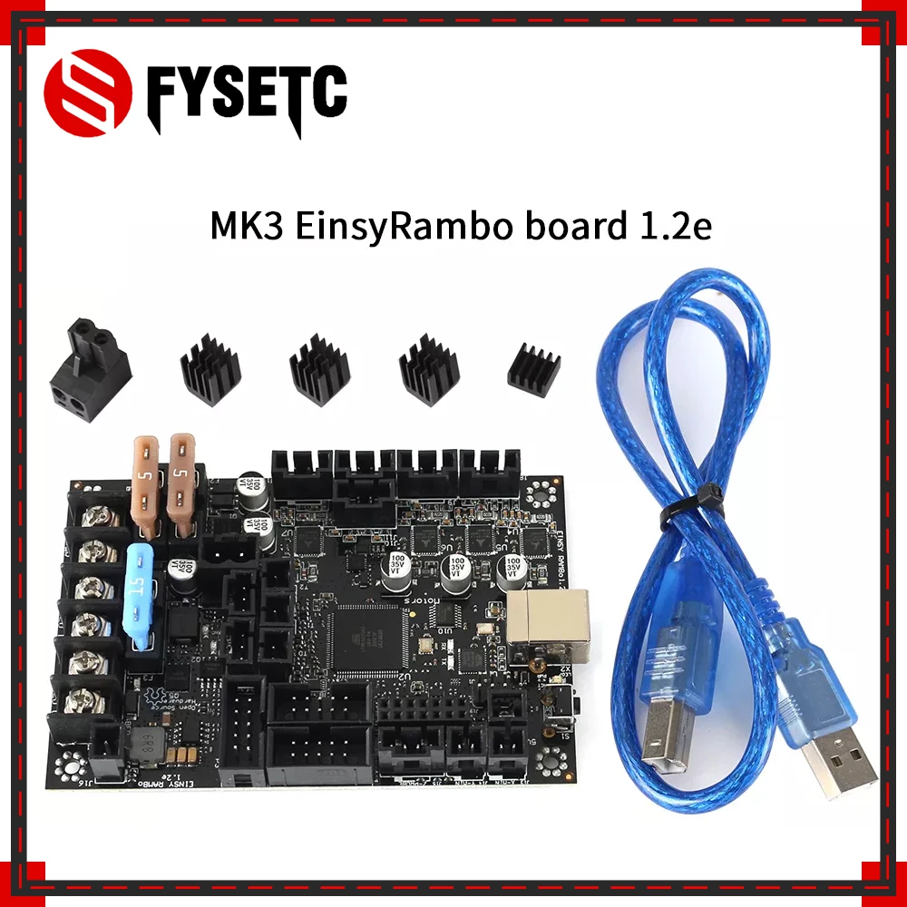 EinsyRambo 1.2e Mainboard For Prusa i3 MK3 MK3S With 4 Trinamic TMC2130 Stepper Drivers SPI Control 4 Mosfet Switched Outputs