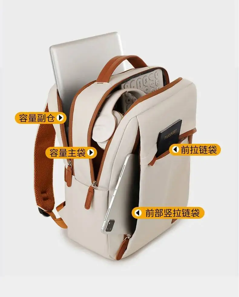 Hochwertiger, leichter Rucksack für Reisen, große Kapazität, lässige Business-Computertasche mit Laptopfach, Umhängetaschen – Detail 11