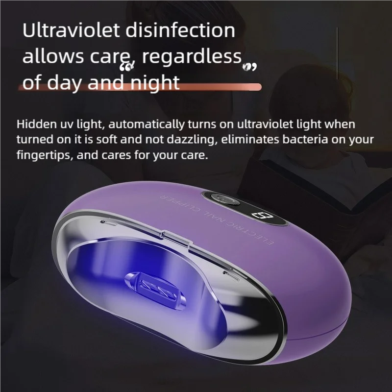 Automatic Nail Clipper Sharpener Professional Baby Adult Sterilization Anti Splash Portable Nail Cutter Set Nail ClippersTools