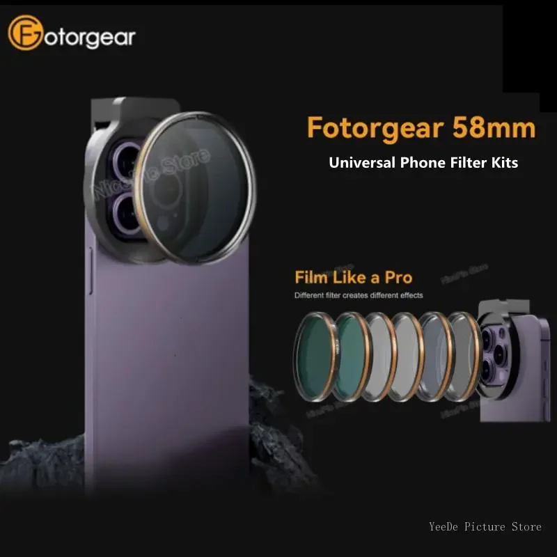 Phone Lens Filter Kits 58mm Universal CPL Star Variable ND For smartphones/iPhone 13 14 Pro Max/Huawei/Xiaomi