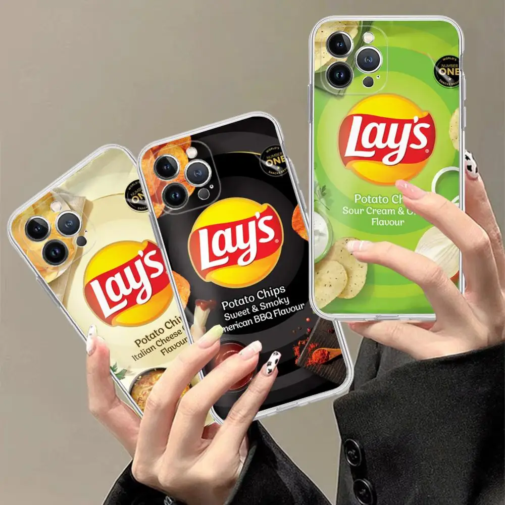 Custodia Per Telefono L-Lay'S Snack Food Per Iphone 15 14 13 12 Mini 11 Pro Xs Max X Xr Se 6 7 8 Plus Custodia Morbida In Silicone