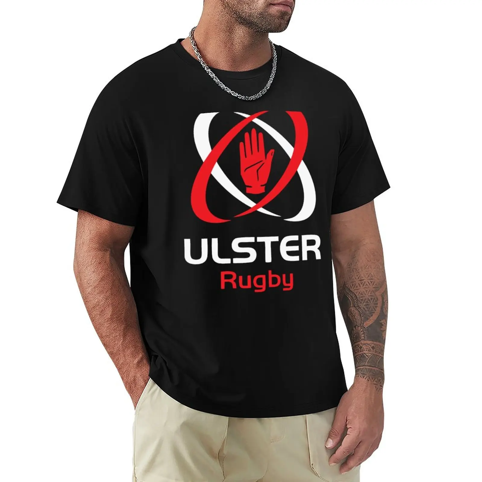 Irfu - Iconic Ulster Rugby Design T-Shirt Ragazzi Magliette Bianche T-Shirt Anime Maglietta Nera Magliette Bianche Da Uomo