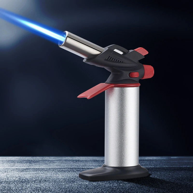 Windproof Blue Flame Jet Torch Gas Lighter Outdoor Cigar Barbecue Cooking Kitchen Butane Refillable Metal Welding Gun