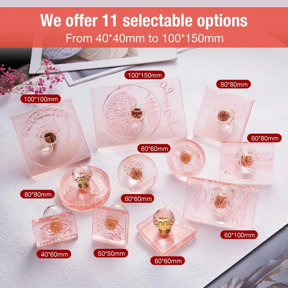 Wedding Stamp Acrylic Rubber Personalized Wedding Student Graduation Business Package Transparent Acrylic Seal wedding stamp