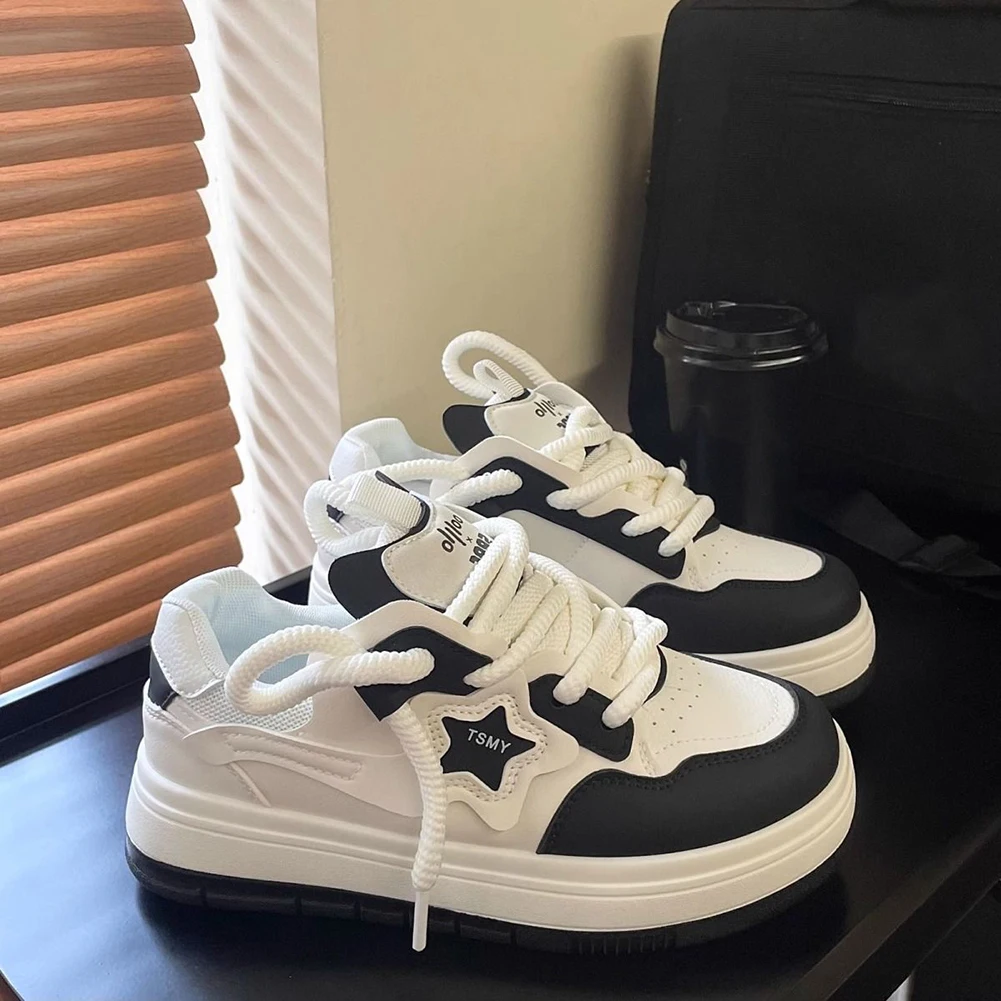 Star Walking Sneakers Y2K Platform Shoes Thick Sole Comfortable Running Shoes Aesthetic Tennis For Outdoor Sports For Star Walking