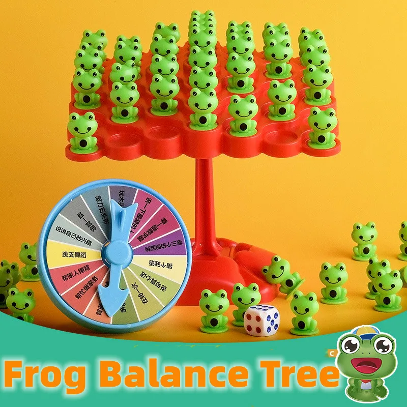 

Montessori Math Frog Balance Tree Educational Leisure Parent-child Interaction Tabletop Game Kid Learning Family puzzle Toy Gift