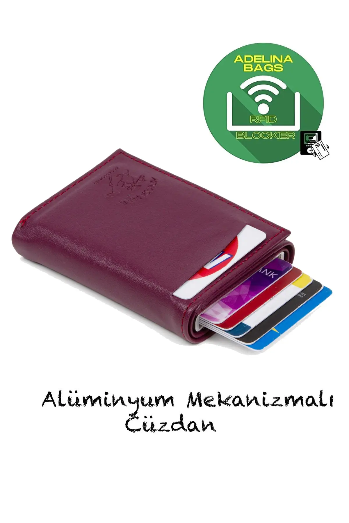Smart Wallet Unisex Leather Card Holder Mechanism Automatic Sled Wallet (7CMX10CM) Business Id Credit Card Men Gift Multi Smart