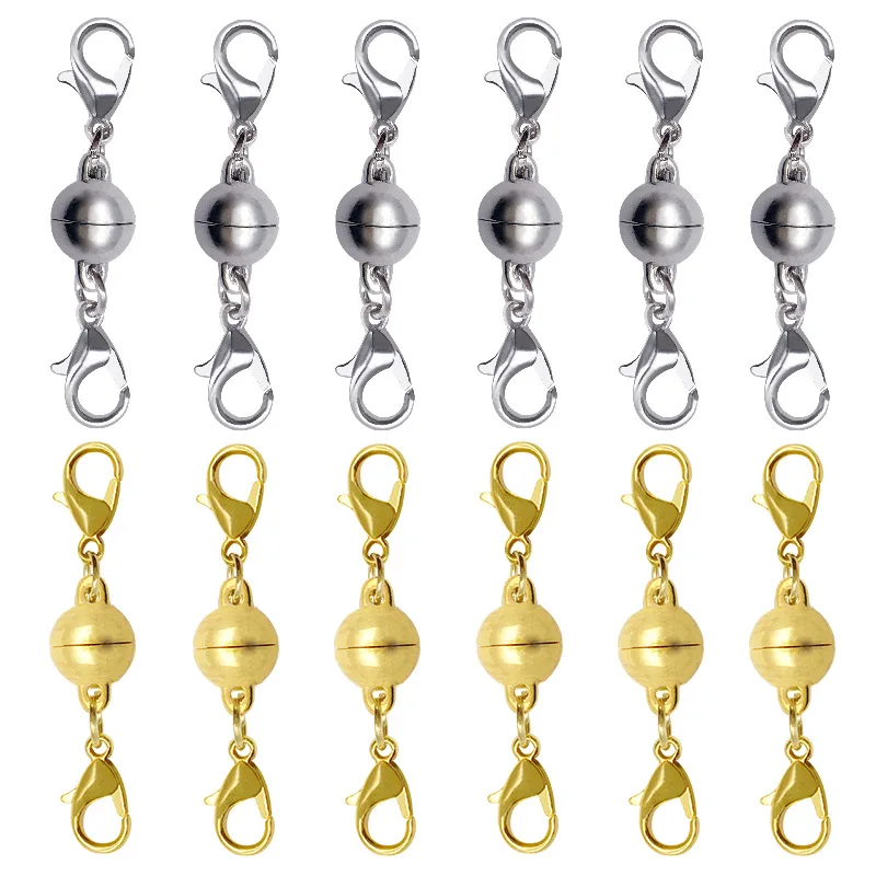 Doppel Köpfe Haken Anschluss Joint Magnetische Hummer Schnalle Für Schmuck Machen Halskette Armband Stecker DIY Zubehör Groß