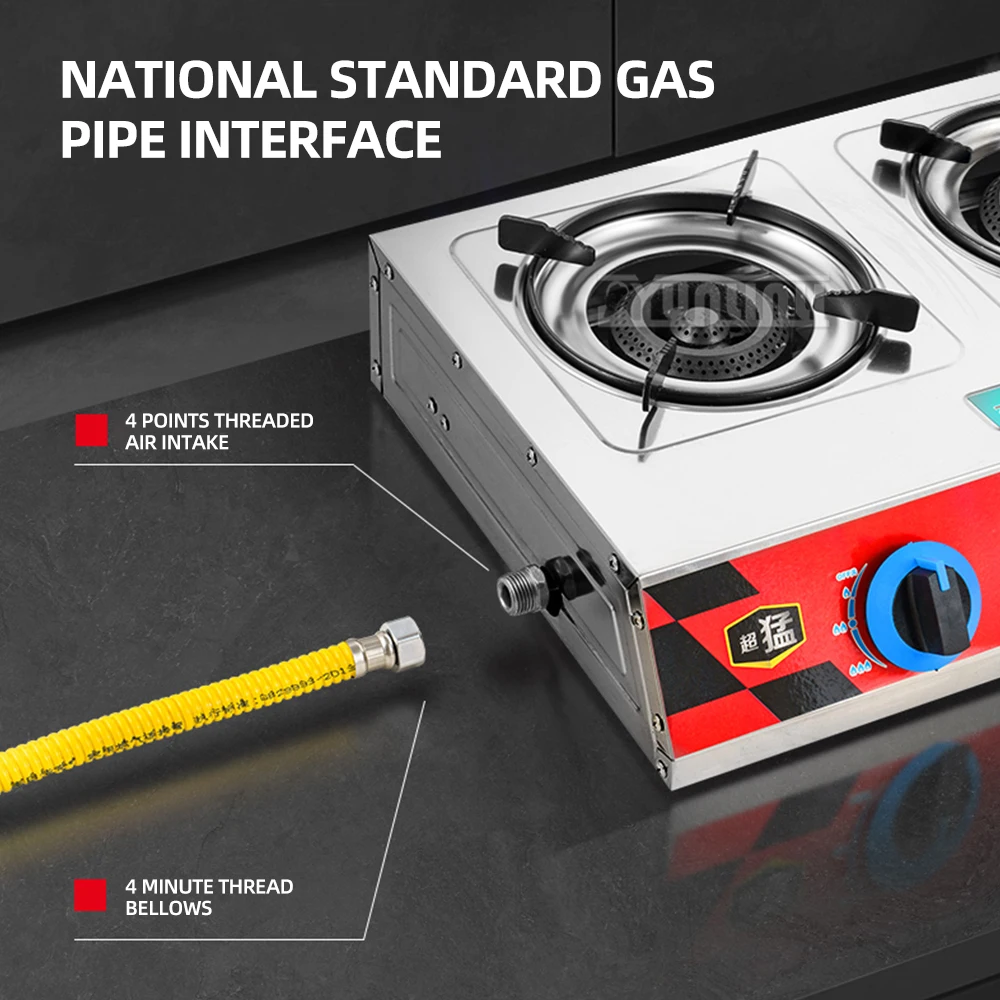 Kitchen Gas Stove Cooktop Multi Burners Desktop Commercial Gasbrenner Encimeras De Gas Para Cocinas