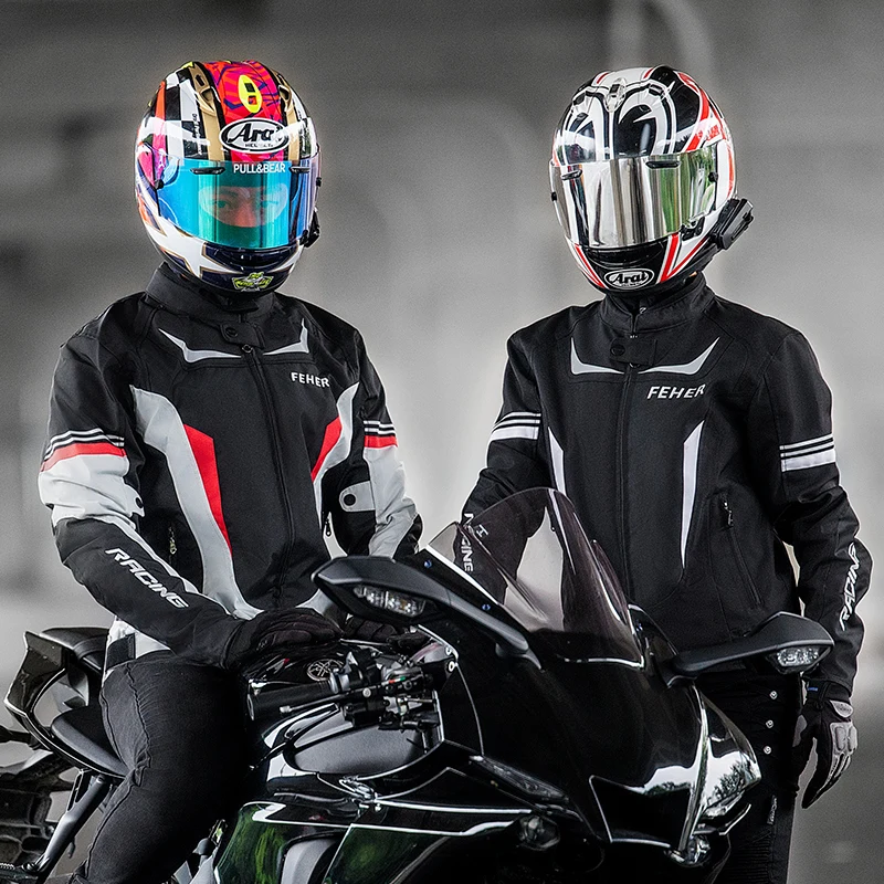 FEHER Motorcycle Jacket Man Suit All Seasons Night Reflective Design Waterproof High Quality Motorcycle Riding Pants and Jackets