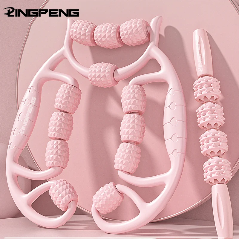 Body Massager 12 Wheel Annular Leg Clamp Anti-cellulite Slimming Roller Massage Body Relax