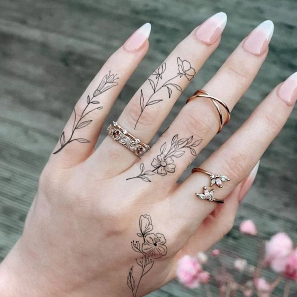 Everything You Need to Know About Flower Knuckle Tattoos on AliExpress, image size:1000x1000