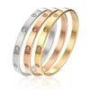 6mm 4mm Stainless Steel Bangles For Women Bracelets On Hand Lady Women's Fashion Jewelry Rhinestone Designer Gift Titanium Steel 2